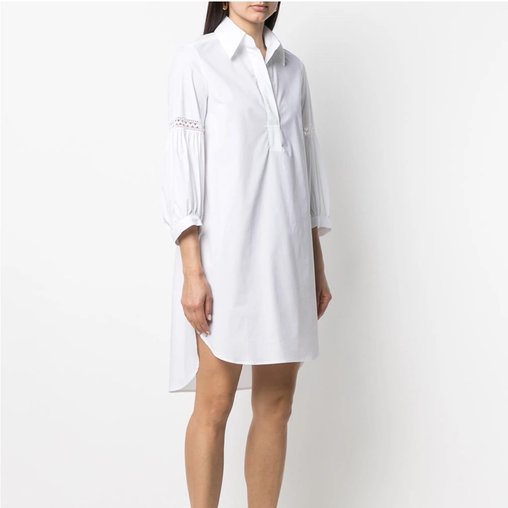 DONDUP embroided trim shirt dress